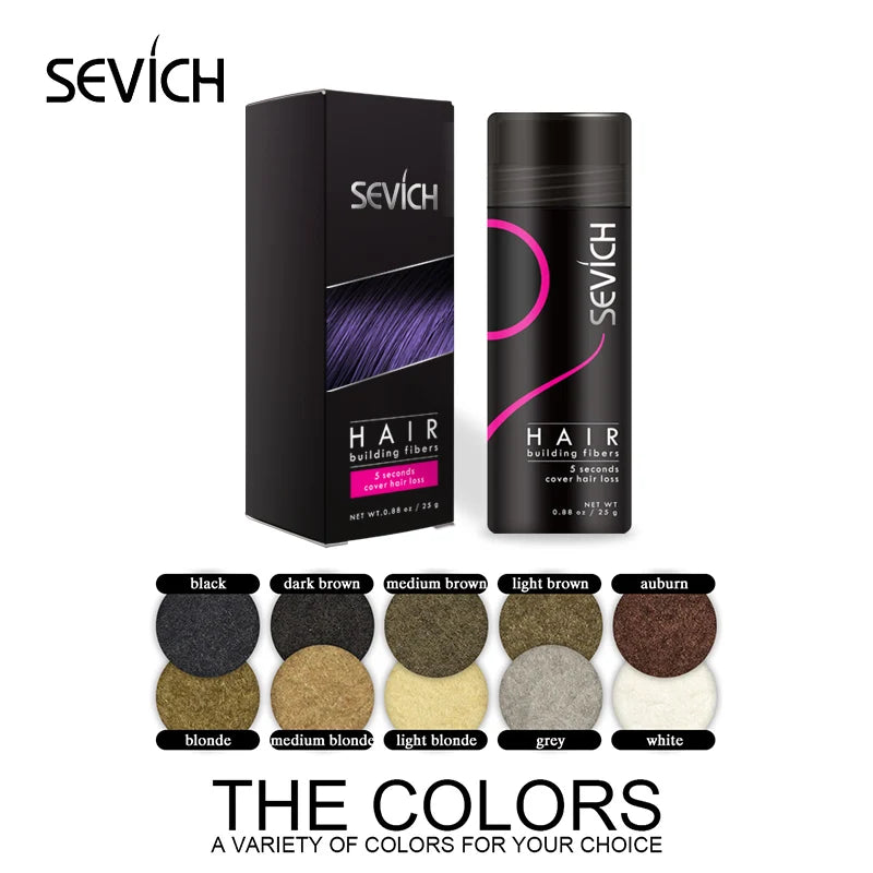 Sevich Hair Building Fibers 25g – Hair Thickening & Bald Spot Concealer