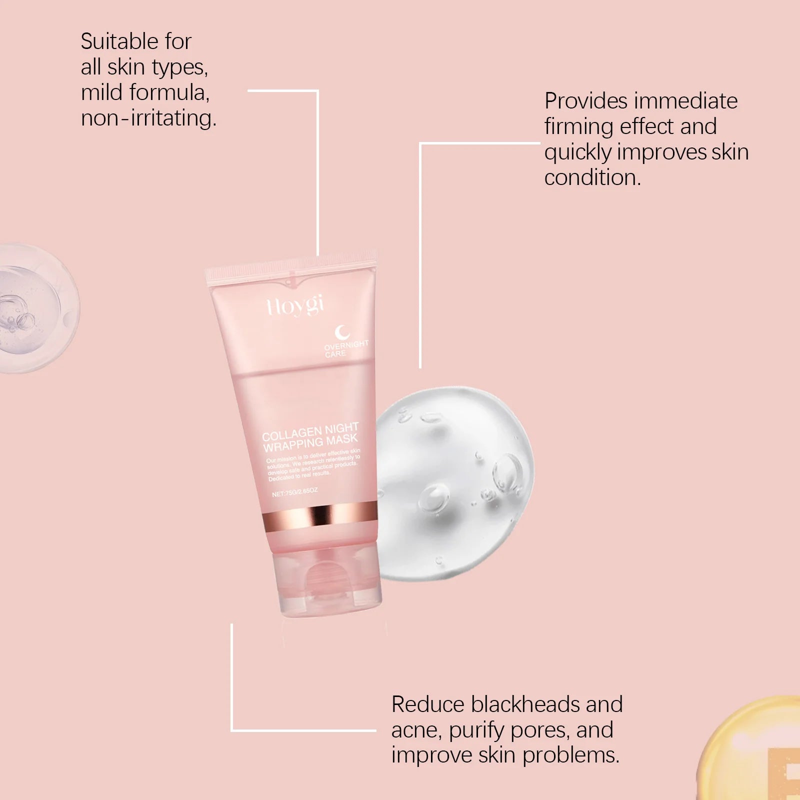 Ouhoe Collagen Peel-Off Mask – Anti-Wrinkle & Hydrating