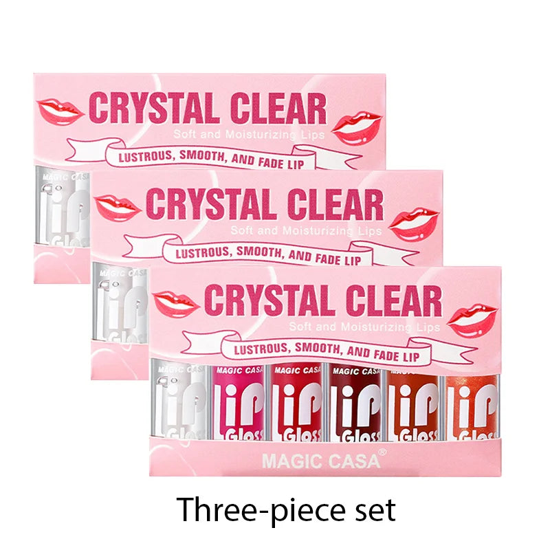 MAGIC CASA Jelly Lip Oil Set – 6pcs Hydrating & Plumping Gloss