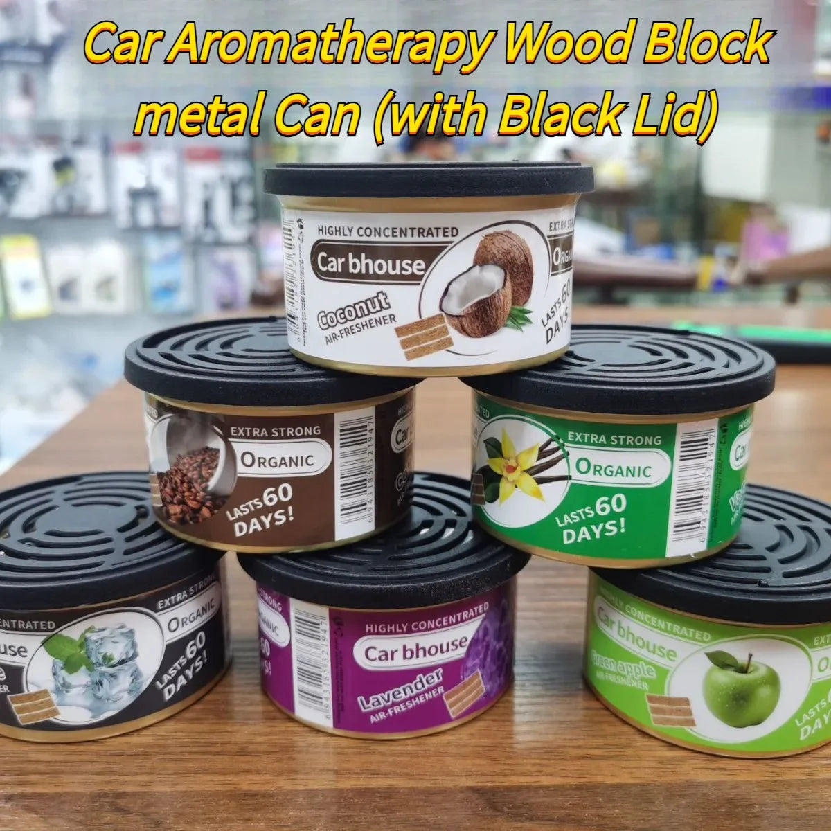 Car Air Freshener – Natural Wood & Aromatherapy Deodorant