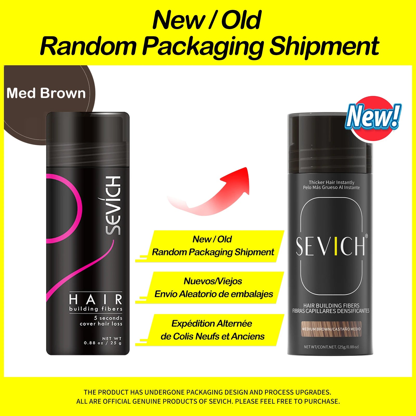 Sevich Hair Building Fibers 25g – Hair Thickening & Bald Spot Concealer