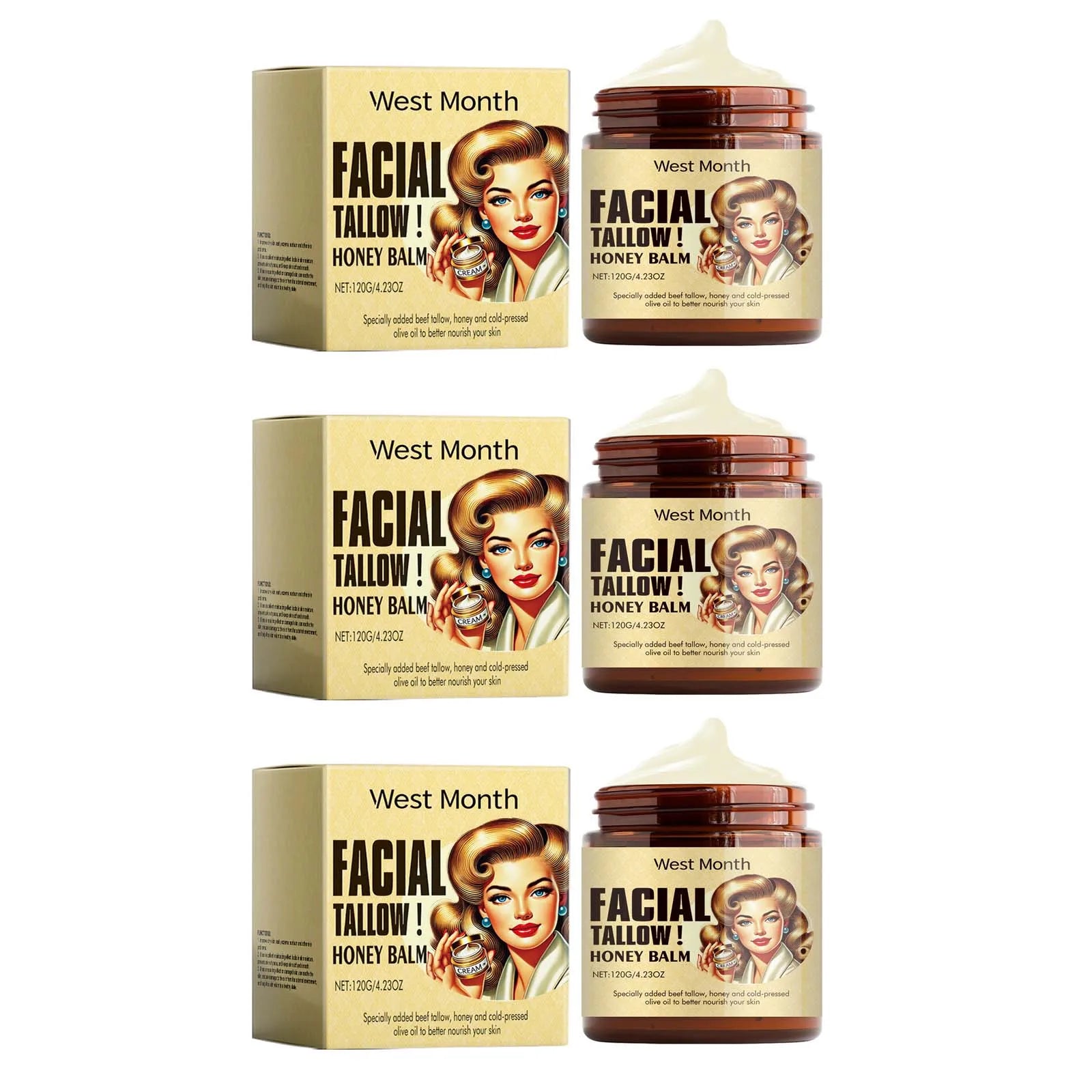 Beef Tallow Face Cream – Moisturizing & Firming Skincare