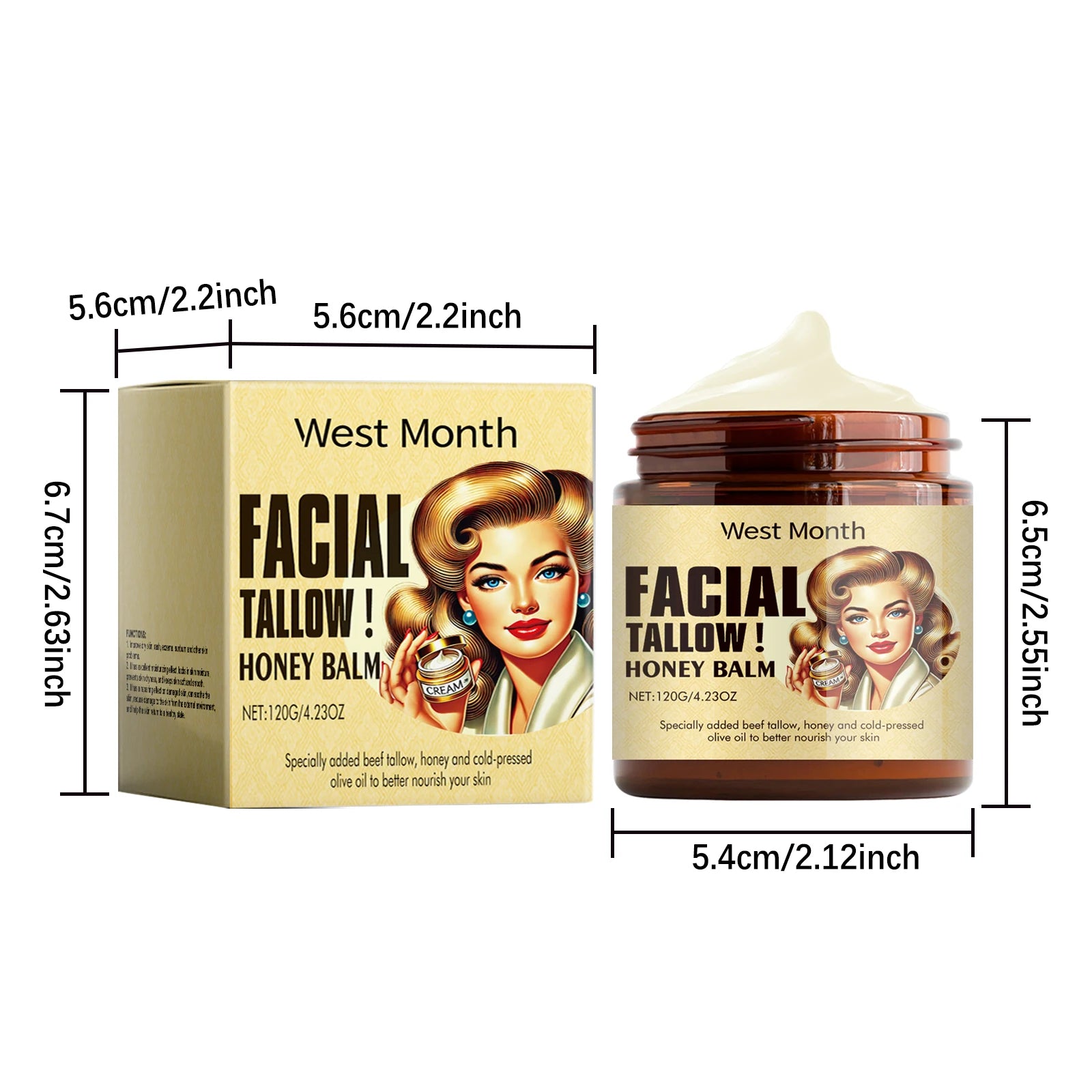Beef Tallow Face Cream – Moisturizing & Firming Skincare