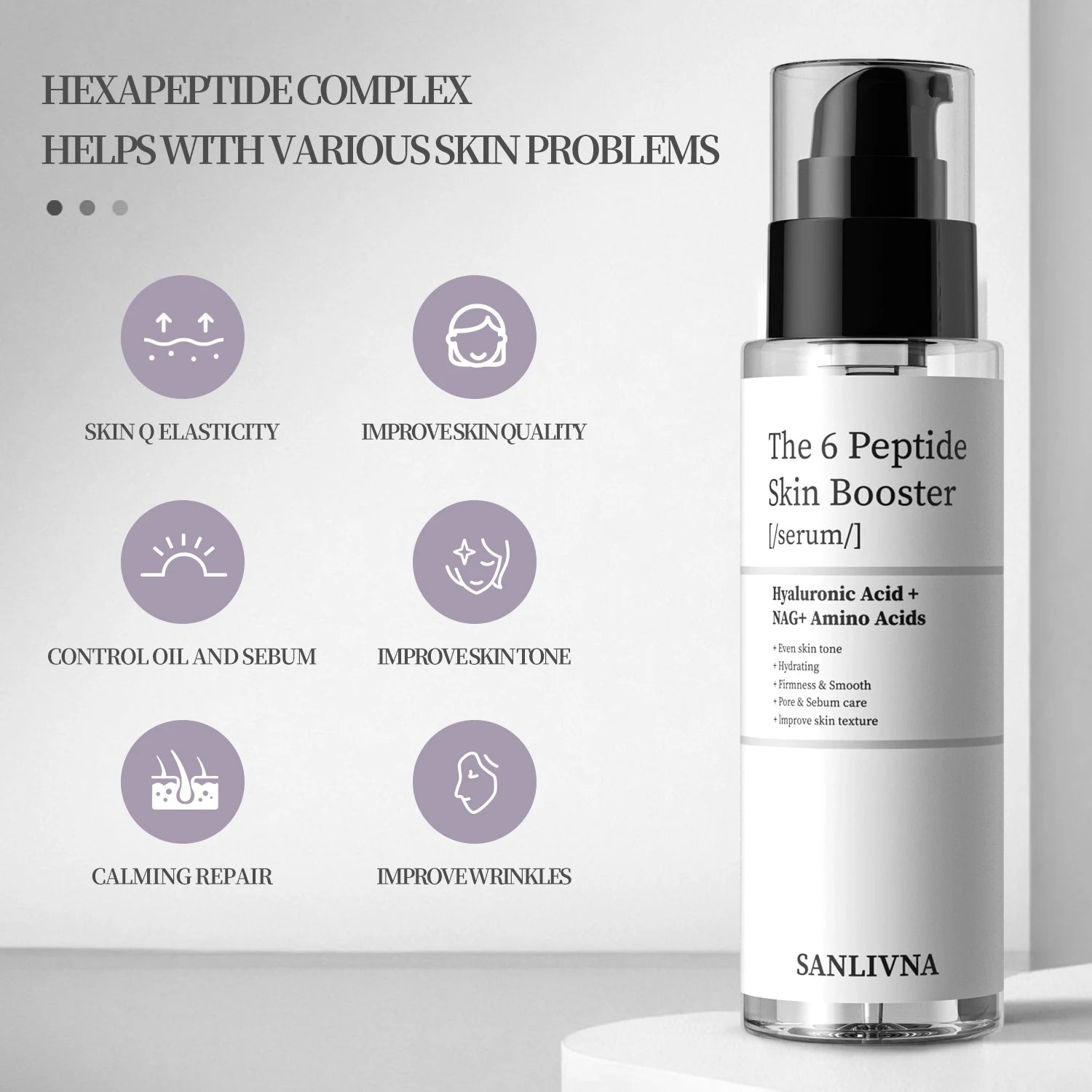 6-Piece Peptide Essence Facial Set – Collagen & Skin Brightening