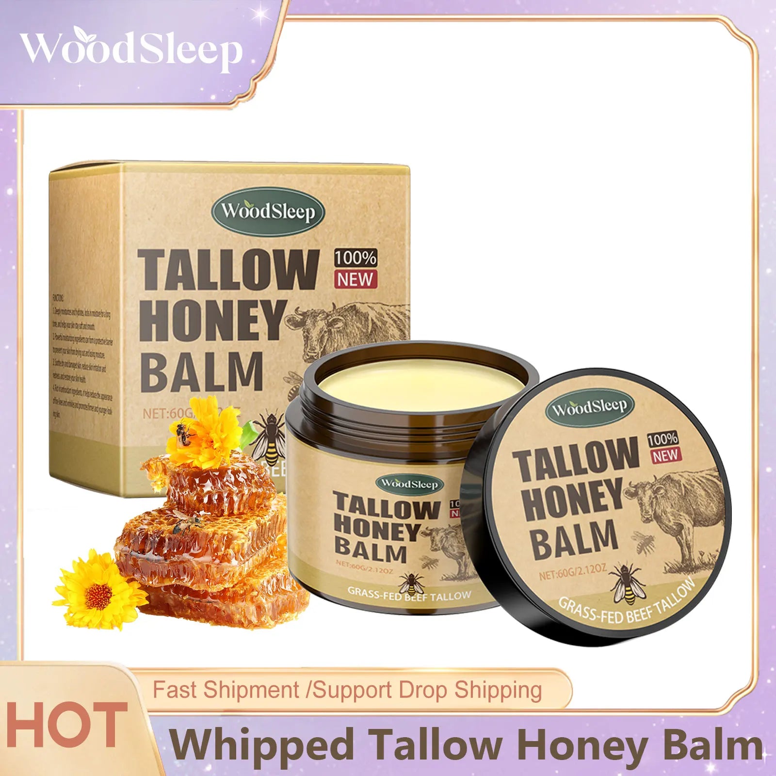 Whipped Beef Tallow & Honey Balm – Organic Moisturizer