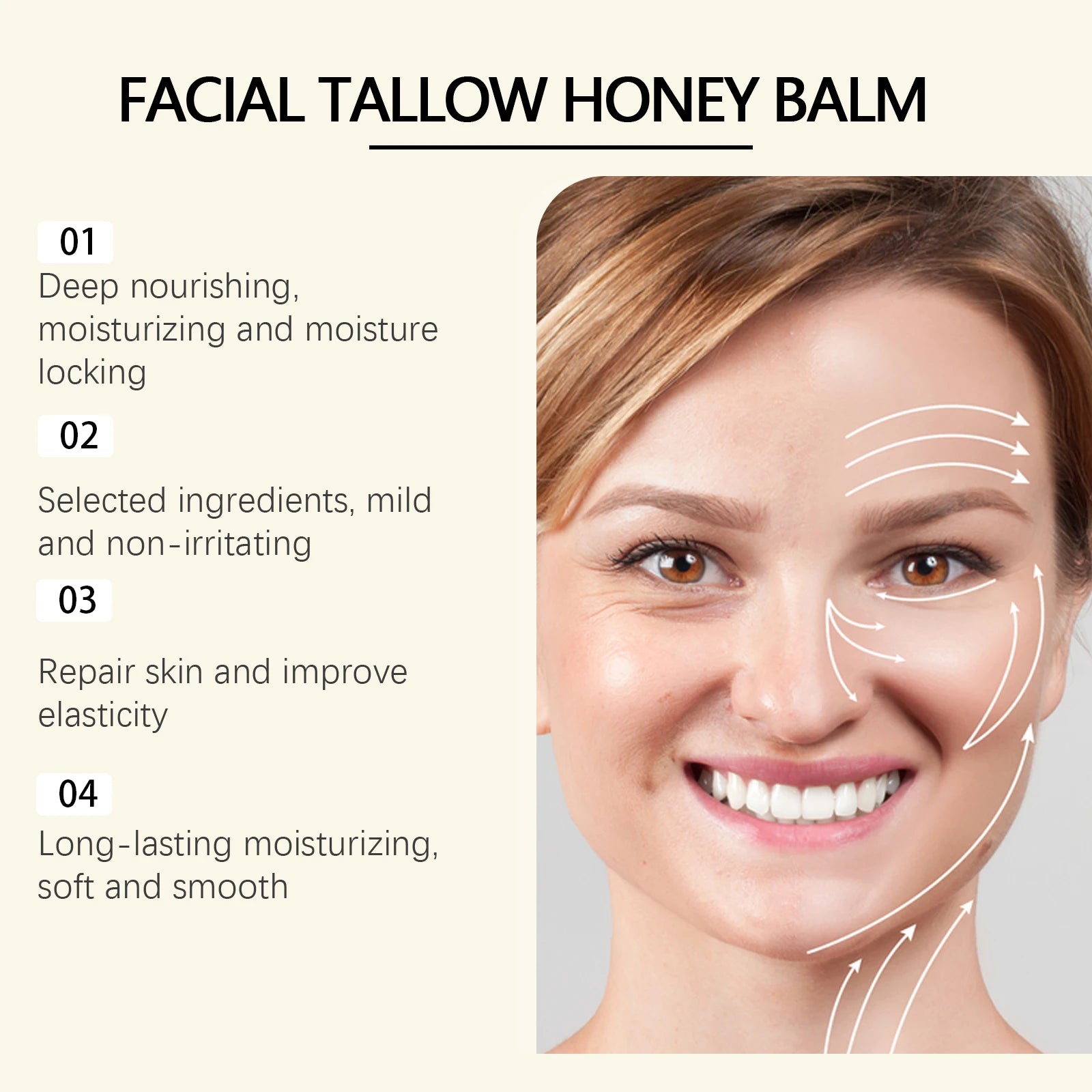 Beef Tallow Face Cream – Moisturizing & Firming Skincare