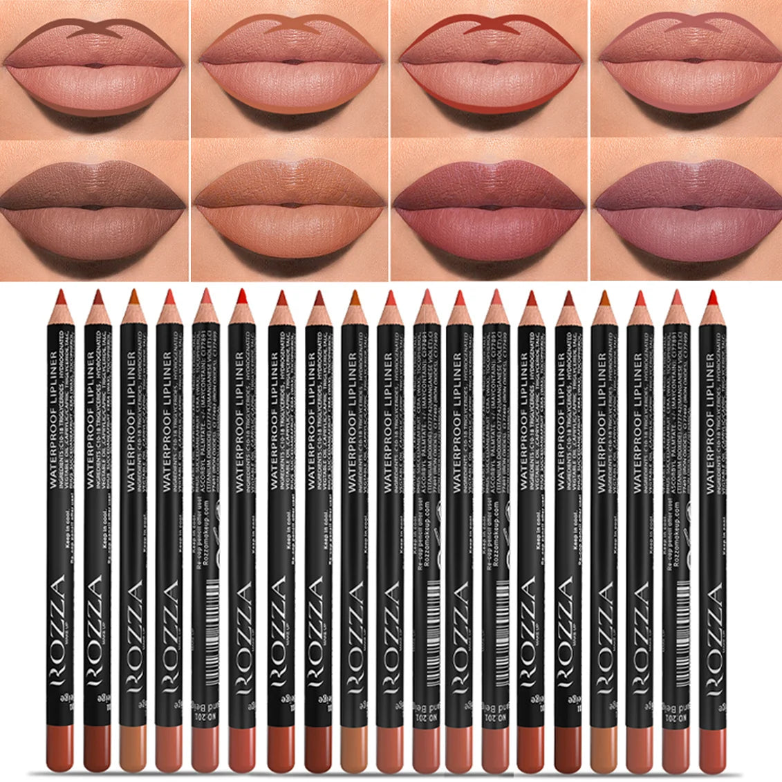 14-Color Nude Matte Lip Pencil – Long-Lasting & Waterproof