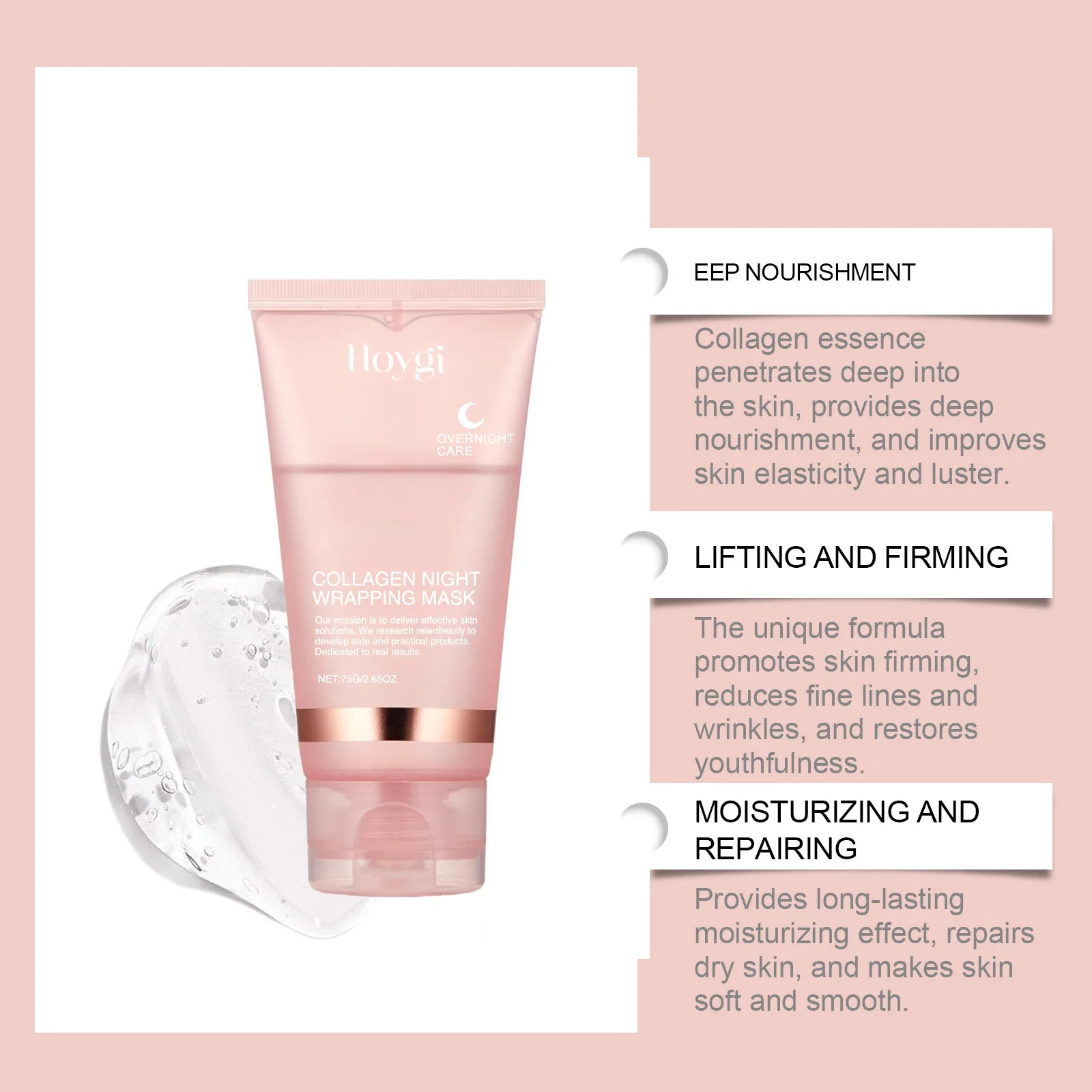 Ouhoe Collagen Peel-Off Mask – Anti-Wrinkle & Hydrating