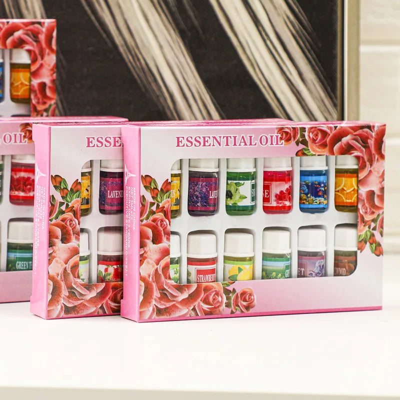 12PCS 3ml Aromatherapy Essential Oils – Air Freshener & Diffuser