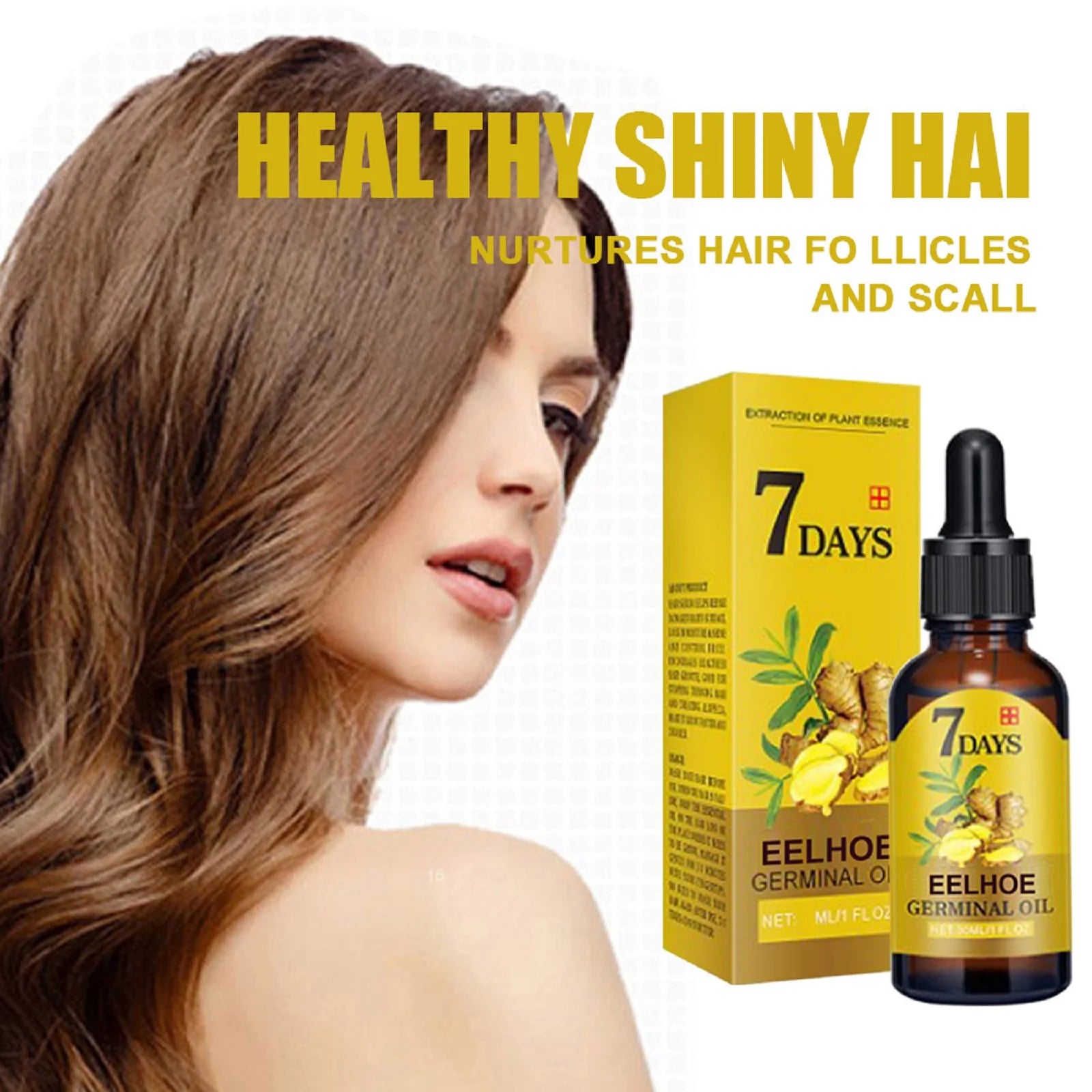 Ginger Hair Oil – Scalp & Hair Root Treatment Serum