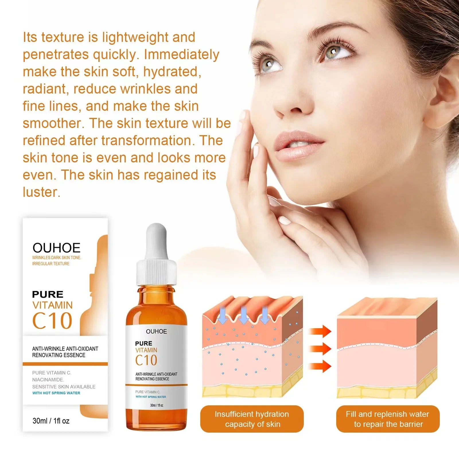 Vitamin C Face Serum – Wrinkle Remover & Brightening