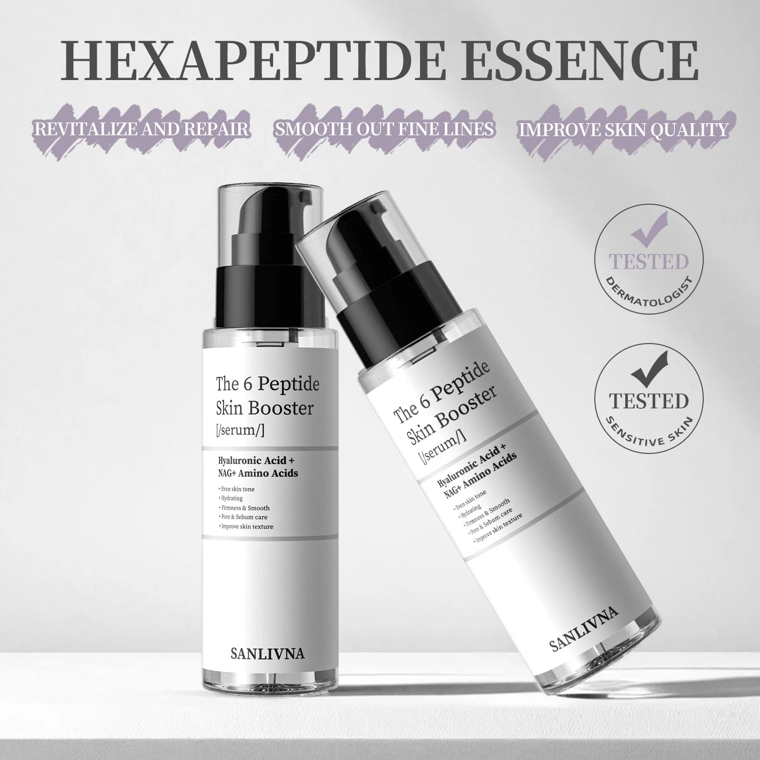 6-Piece Peptide Essence Facial Set – Collagen & Skin Brightening