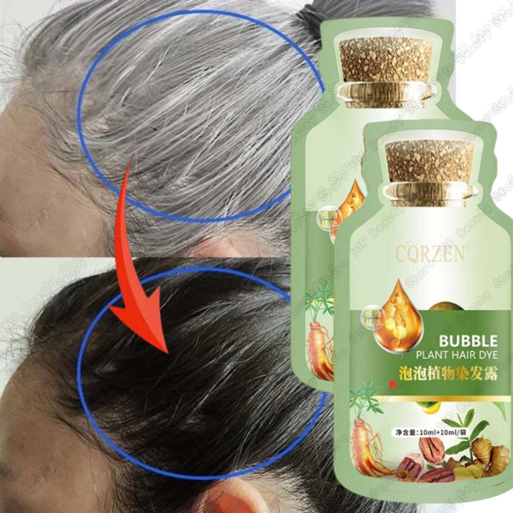 Herbal Hair Dye Shampoo – 5-Minute Gray Cover