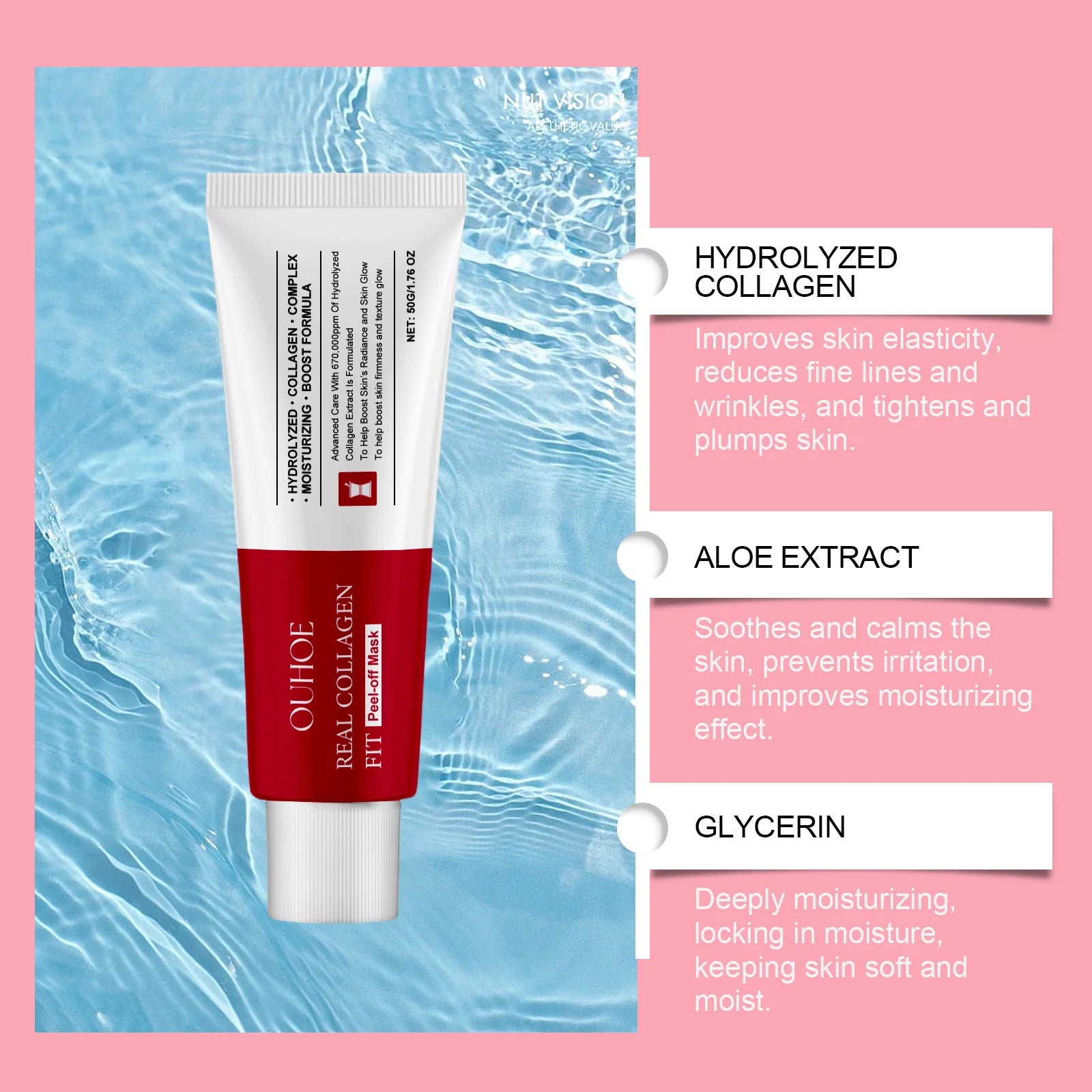 Ouhoe Collagen Peel-Off Mask – Anti-Wrinkle & Hydrating