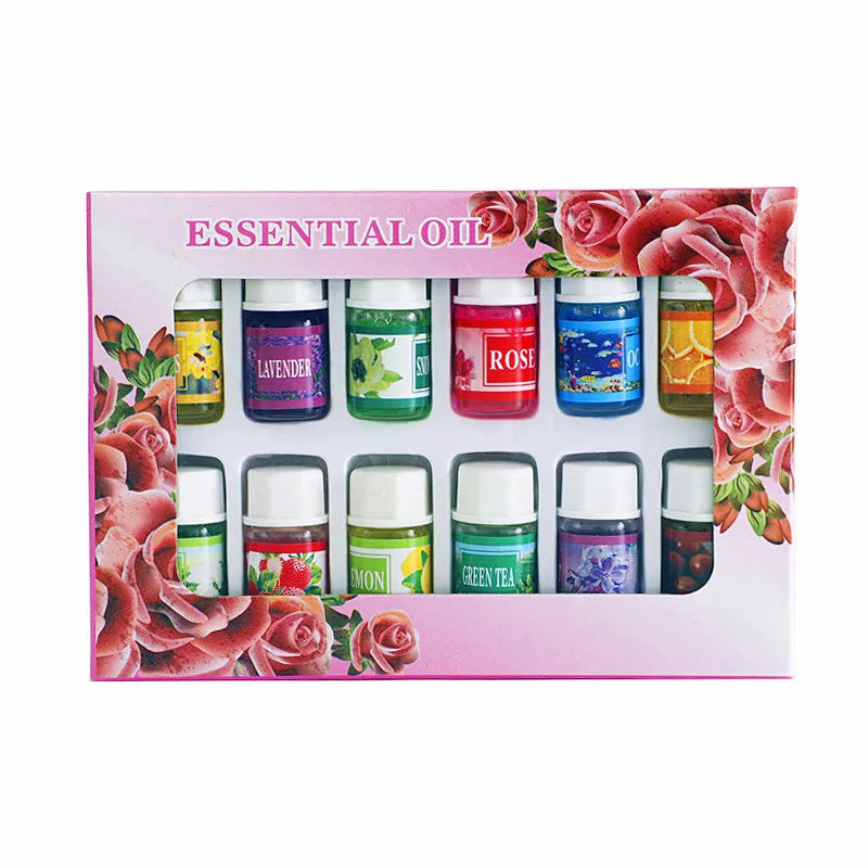 12PCS 3ml Aromatherapy Essential Oils – Air Freshener & Diffuser