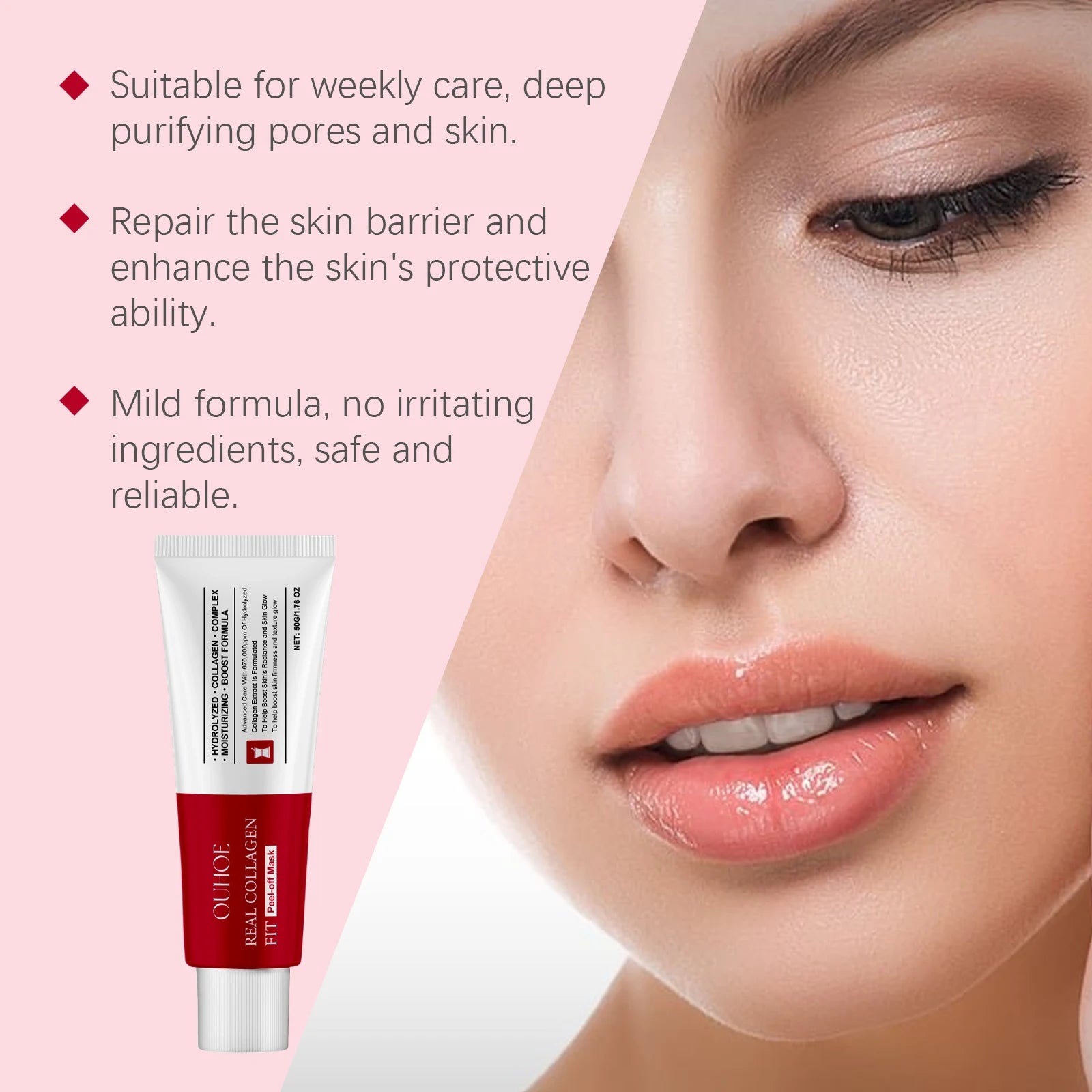 Ouhoe Collagen Peel-Off Mask – Anti-Wrinkle & Hydrating