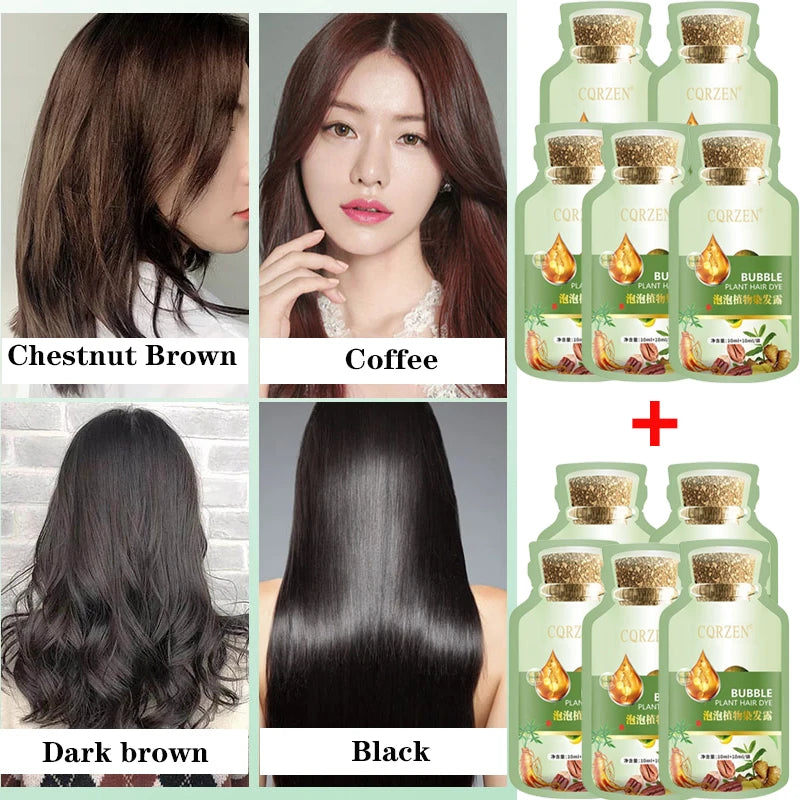 Herbal Hair Dye Shampoo – Gray & White Hair Cover