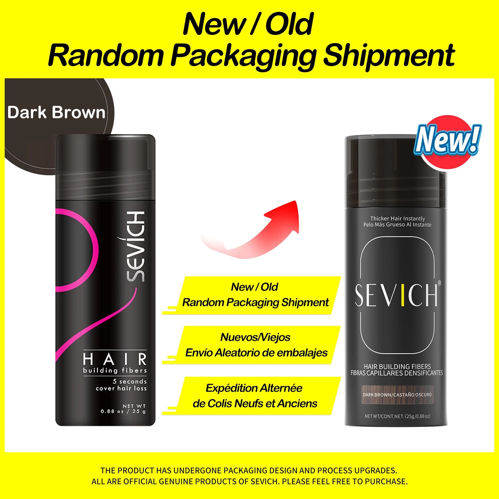 Sevich Hair Building Fibers 25g – Hair Thickening & Bald Spot Concealer