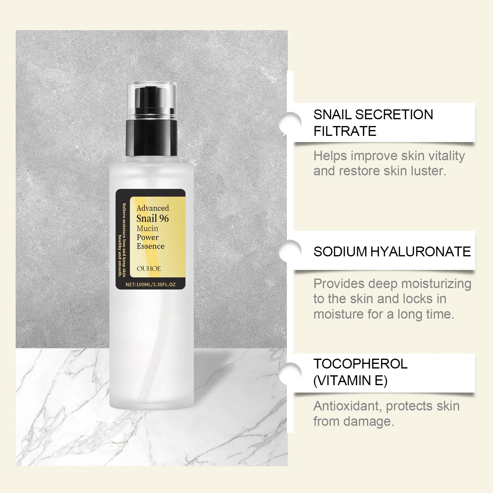Snail 96 Mucin Power Essence – Anti-Aging & Brightening