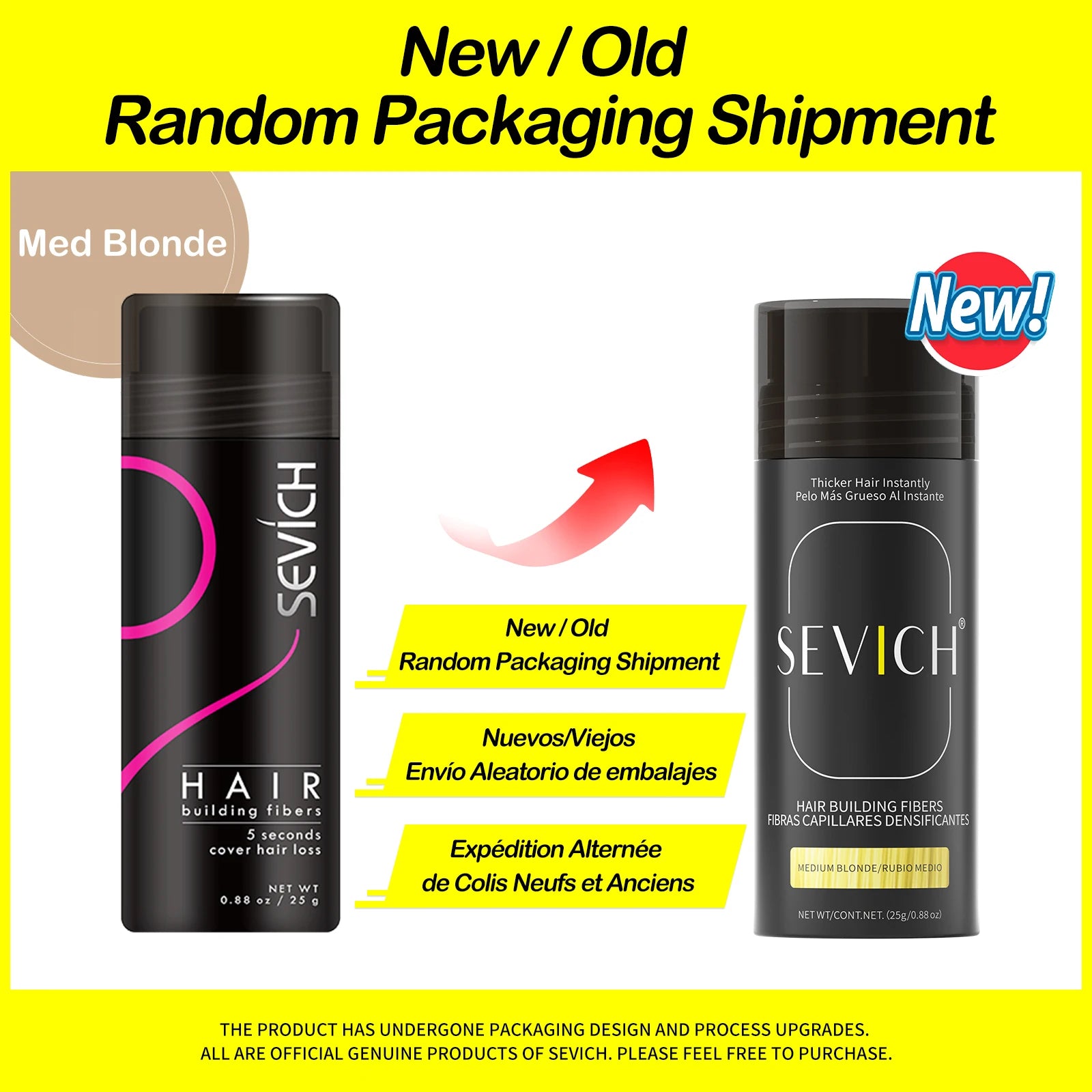 Sevich Hair Building Fibers 25g – Hair Thickening & Bald Spot Concealer