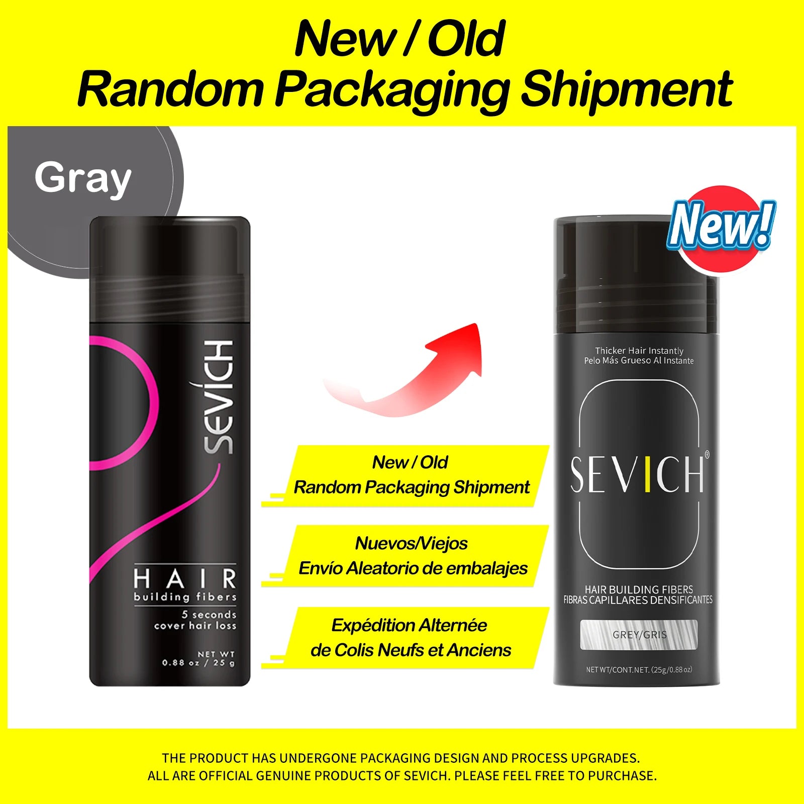 Sevich Hair Building Fibers 25g – Hair Thickening & Bald Spot Concealer