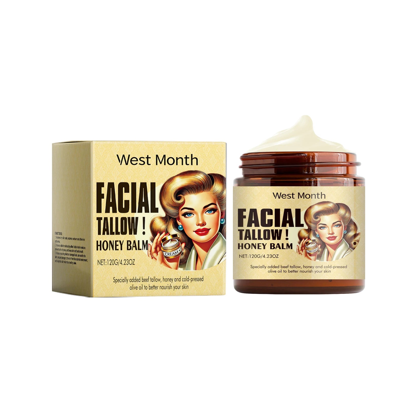 Beef Tallow Face Cream – Moisturizing & Firming Skincare