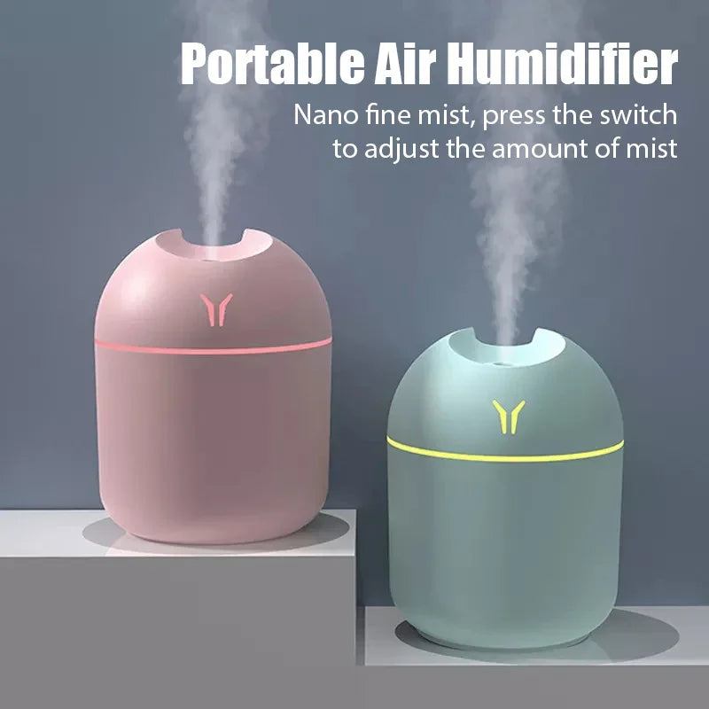 Mini Aroma Diffuser – USB Humidifier & LED Night Lamp (250ml)