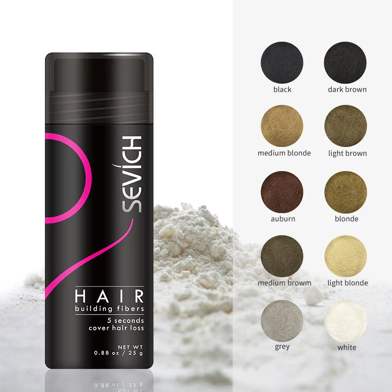 Sevich Hair Building Fibers 25g – Hair Thickening & Bald Spot Concealer