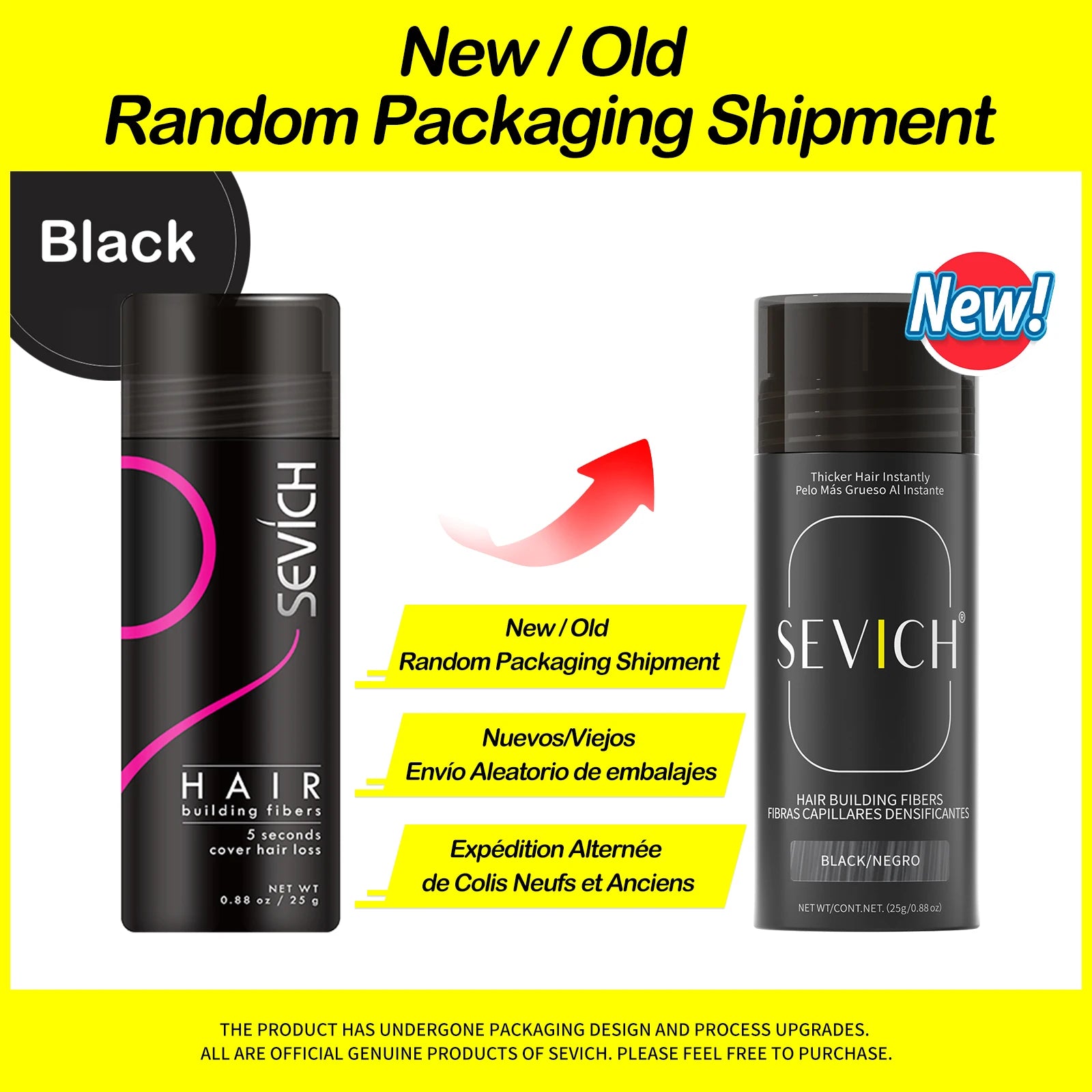 Sevich Hair Building Fibers 25g – Hair Thickening & Bald Spot Concealer