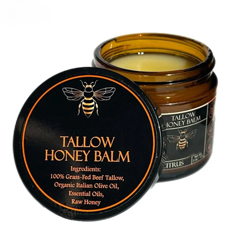 Organic Beef Tallow Balm – Honey Moisturizing Cream